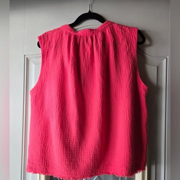 Dkny Jeans Hot Pink Womens Sleeveless Top- XLarge - Picture 2 of 7